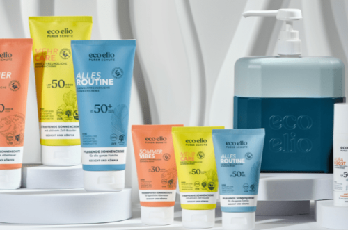 eco elio schützt Haut & Planet mit hohem LSF, Pflegeformeln & Refill-System – spart bis zu 70% Plastik & 50% CO₂
